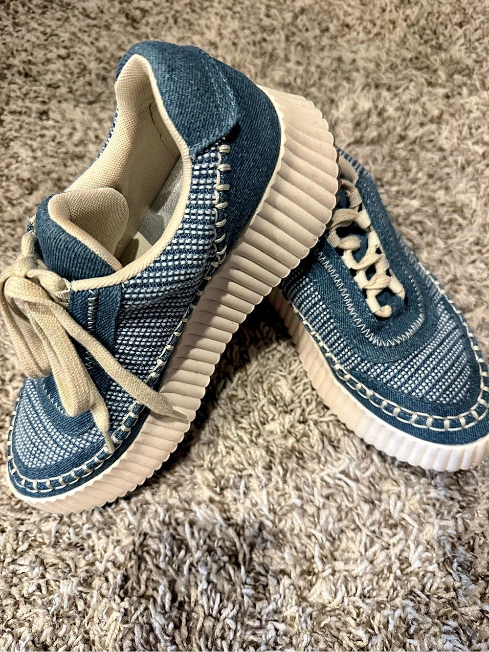 Dolce Vita Blue & White Sneakers Like New